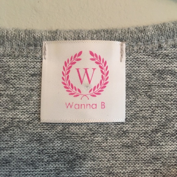 Wanna B Gray Sweater with Embellished Slee… - Picture 7 of 9